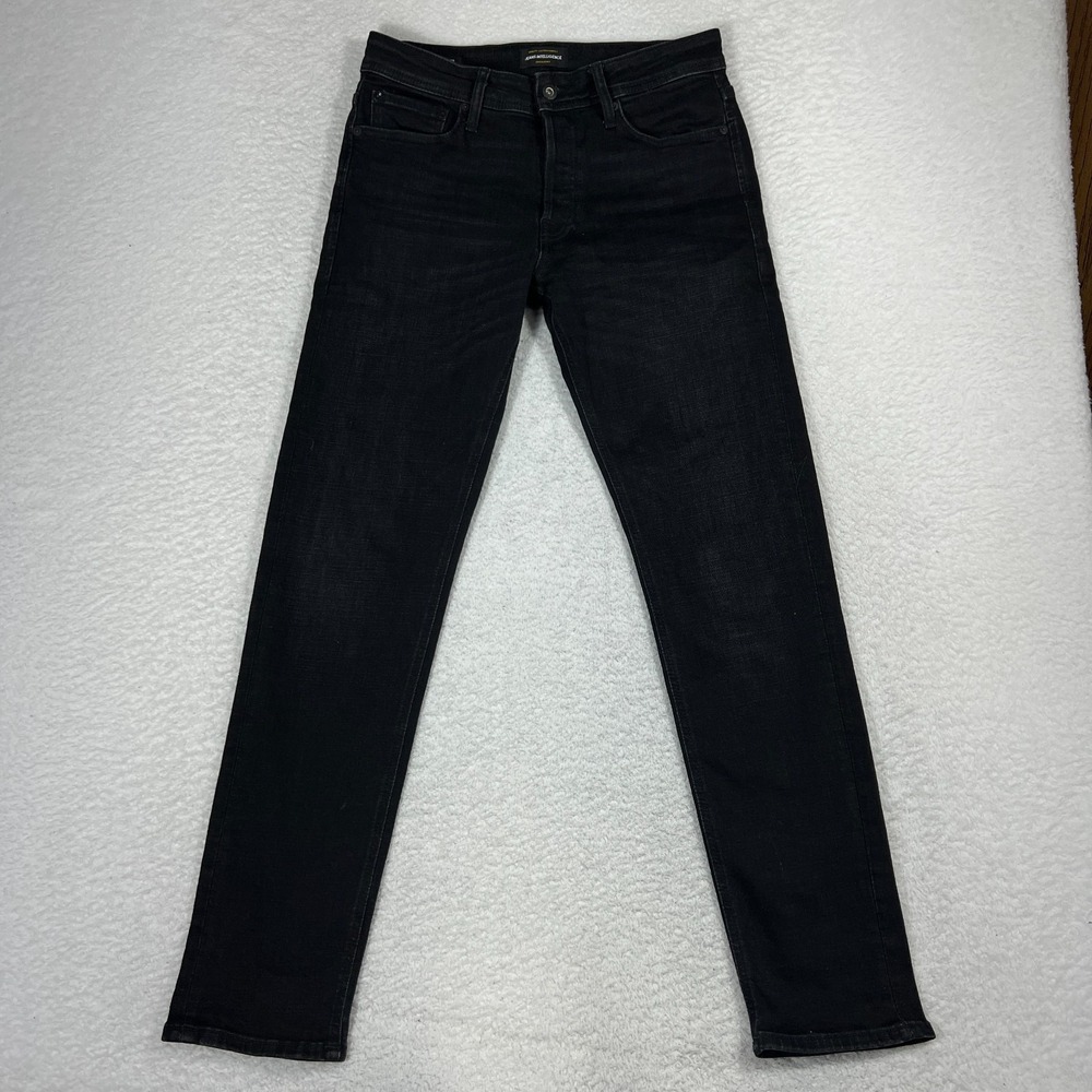 Jack & Jones Jeans Mens 28x32 (Fits 30x30) Jeans Intelligence Comfort Mike Black